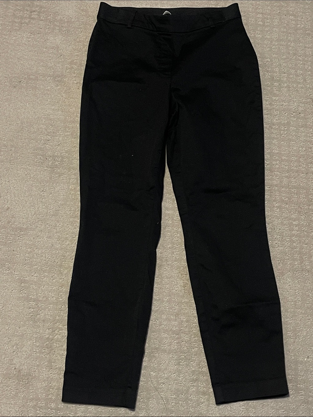 H&M sz 8 Classic Black Straight-Leg Pants elastic pull on waist